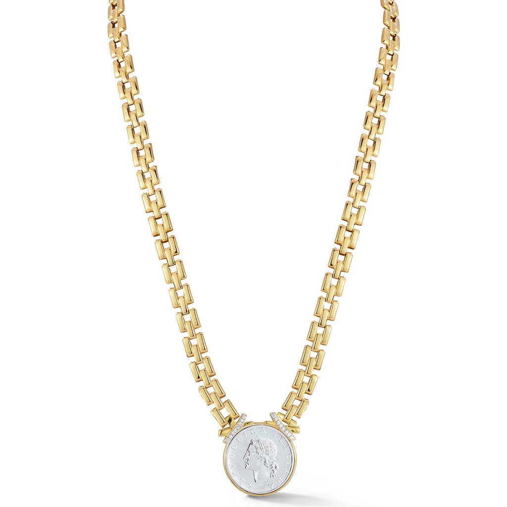 Sphera Milano Coin Statement Necklace In Gold