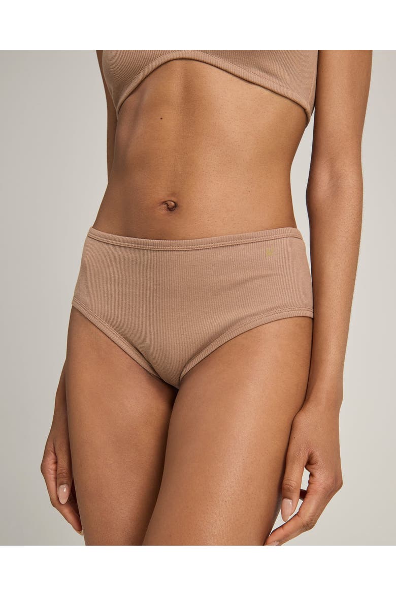 The Organic Cotton Midi Brief 2 Pack, Alternate, color, Mocha