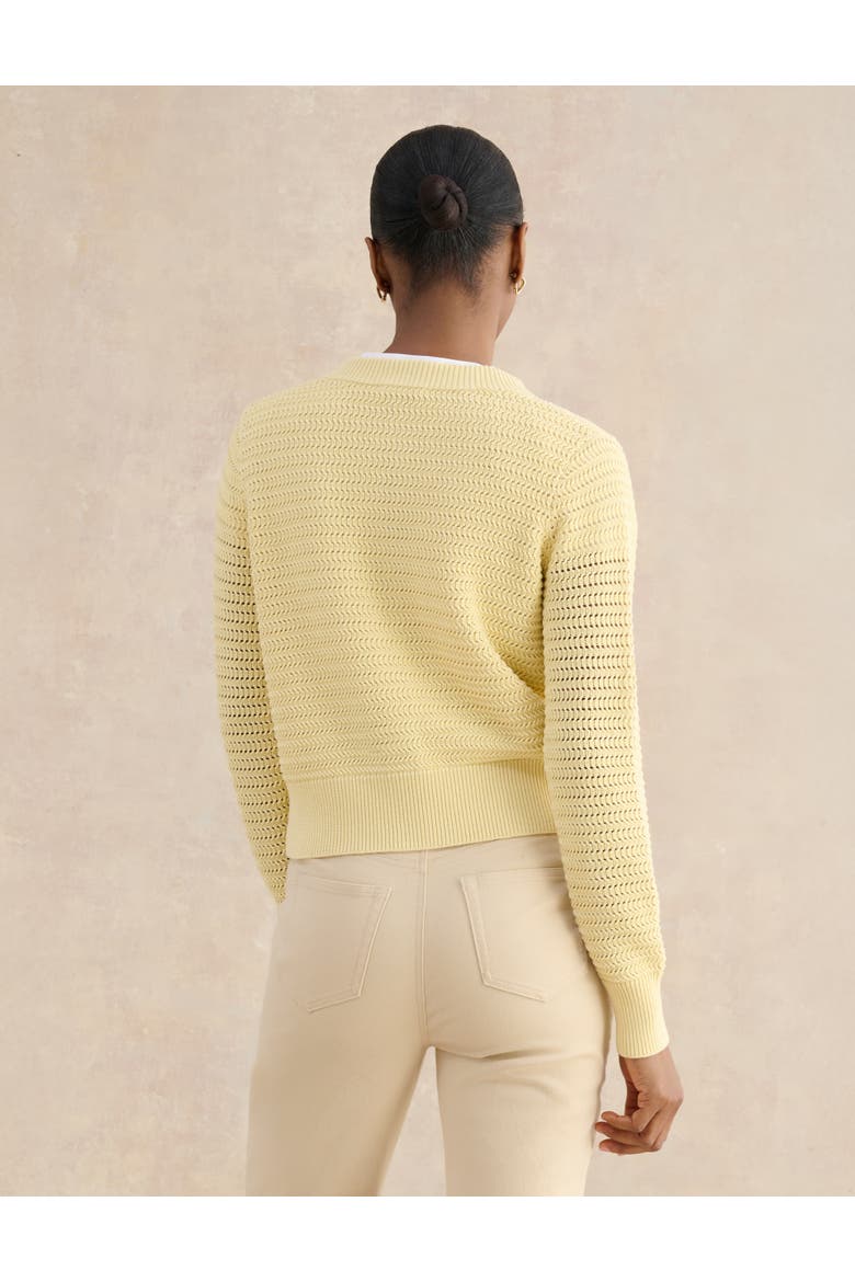 Felicity Regular-Fit Cotton Cardigan, Alternate, color, Pale Yellow