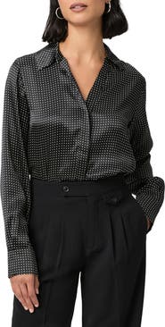PAIGE Palmer Silk Button-Up Shirt
