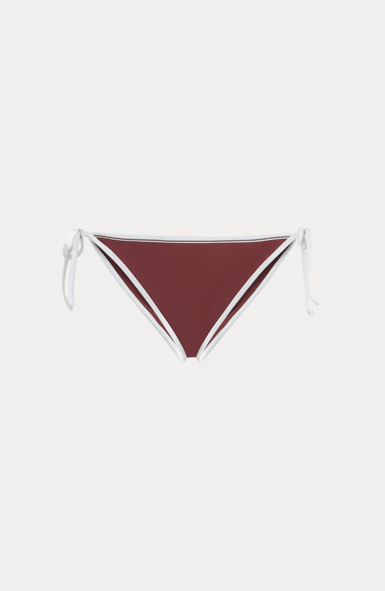 Brunello Cucinelli Bikini top with monili, Alternate, color, Bordeaux