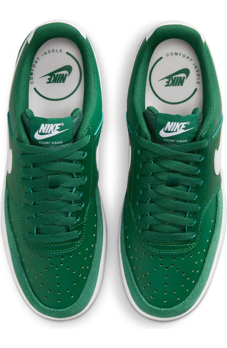 Nike Court Vision Low Sneaker, Alternate, color, Gorge Green/ White