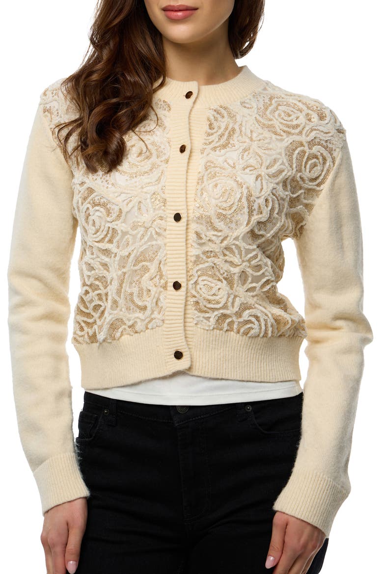 Flora Sketch Cardigan, Main, color, IVORY