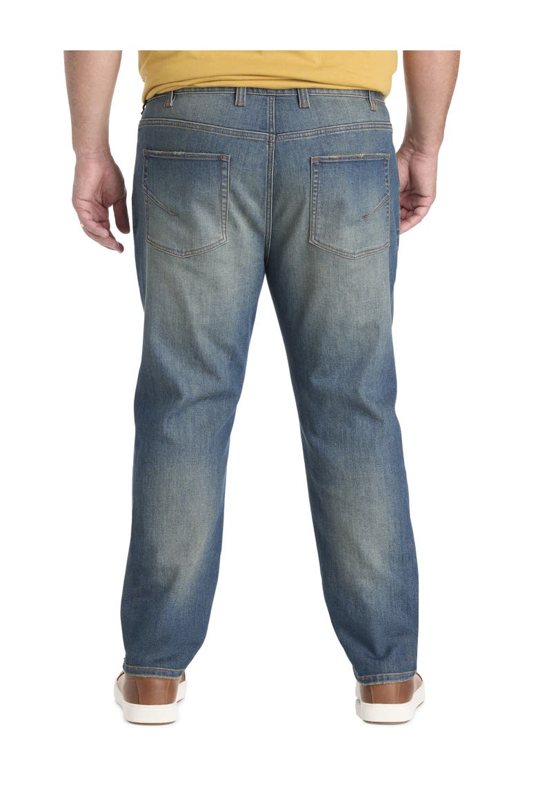 Big & Tall Rip and Repair Tapered-Fit Jeans, Alternate, color, ROUGH EDGES