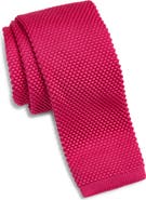 CLIFTON WILSON Fuchsia Knit Silk Tie