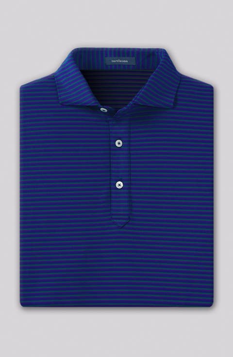Clark Stripe Performance Polo