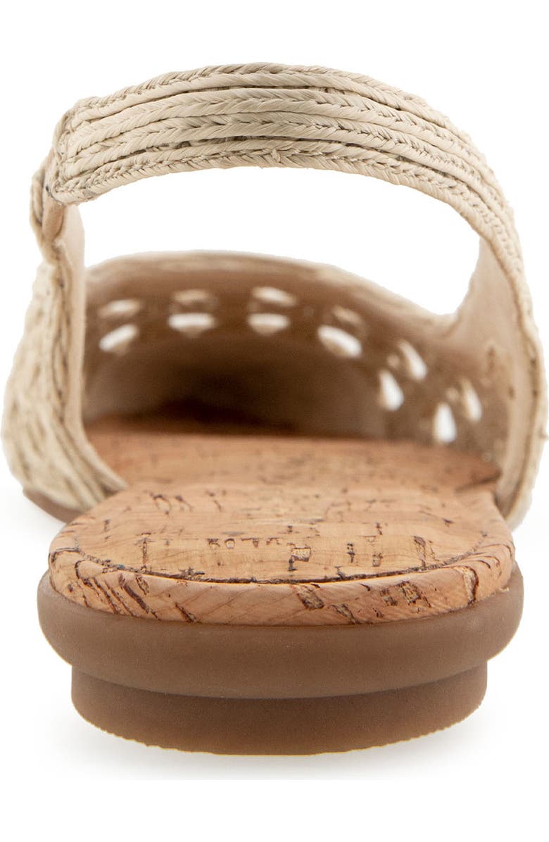 Aerosoles Diego Slingback Pointed Cap Toe Raffia Flat, Alternate, color, Natural Ember Raffia