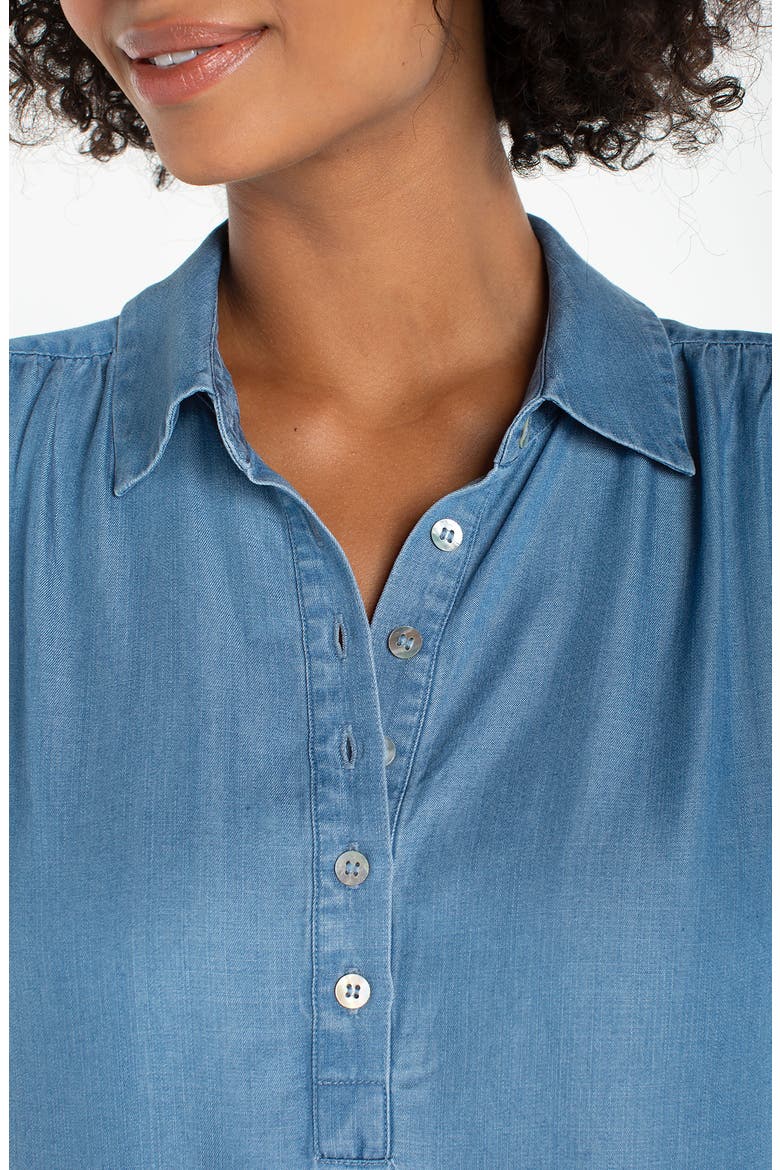 Popover Chambray Top, Alternate, color, SUNLIT BLUE