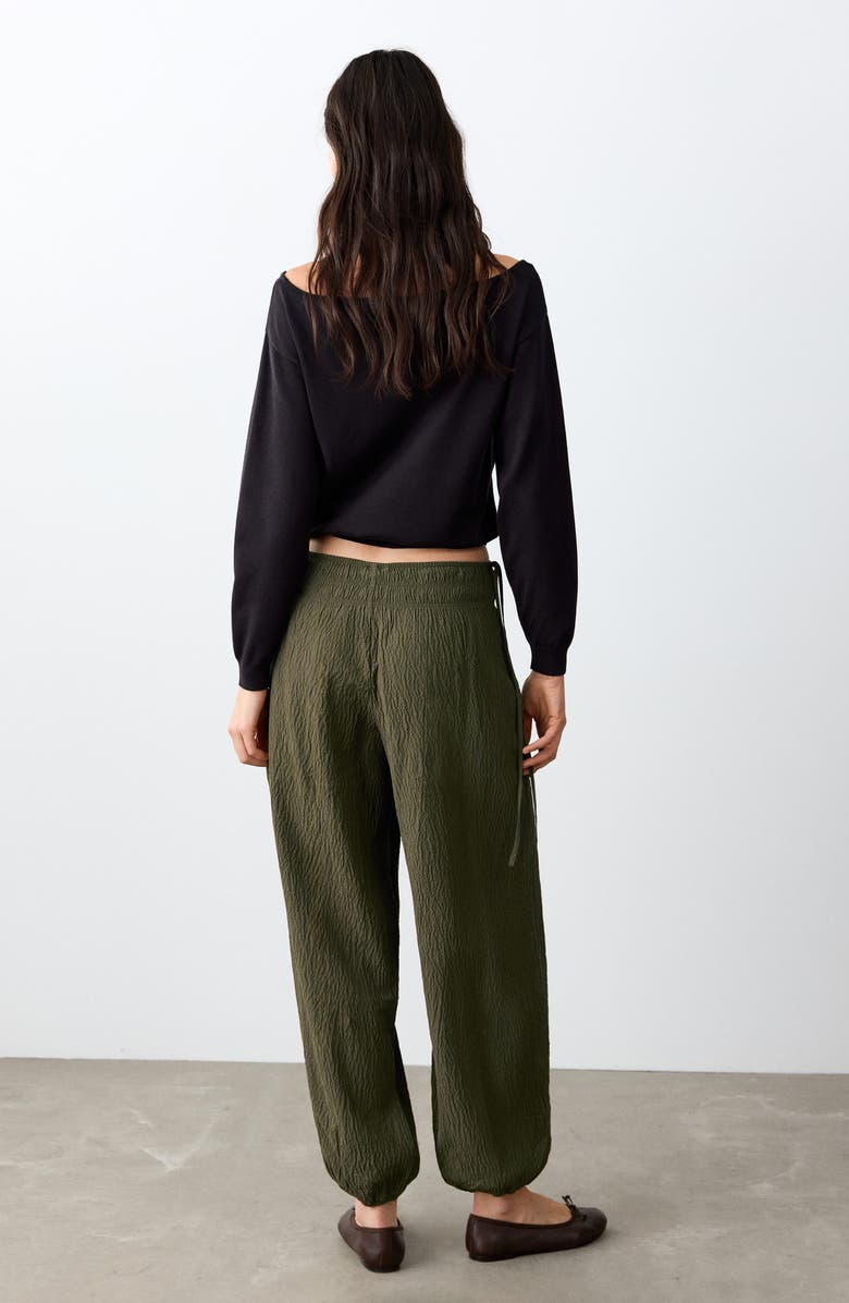 MANGO TEEN Texture Side Tie Balloon Pants, Alternate, color, 