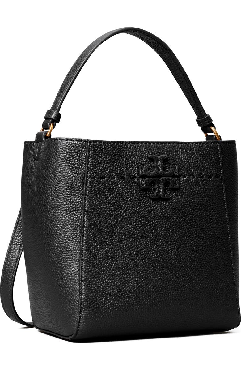 Tory Burch McGraw Small Leather Bucket Bag, Alternate, color,