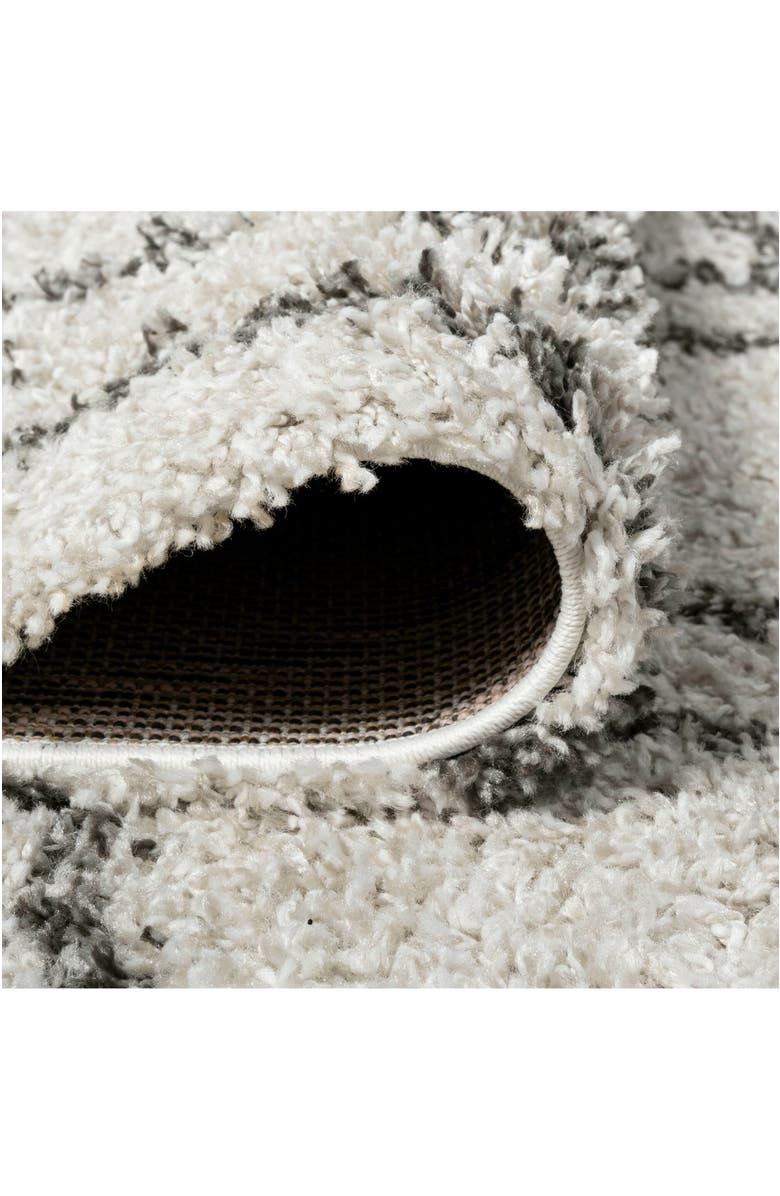 JONATHAN Y Soller Diamond Trellis Shag Area Rug, Alternate, color, Beige/Dark Gray