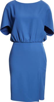 Emporio Armani Cady Cape Sleeve Dress