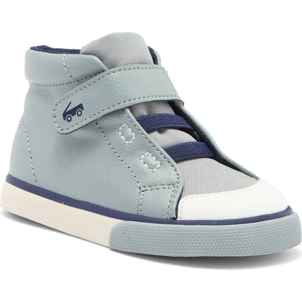 See Kai Run Kids' Drew High Top Sneaker In Gray/blue