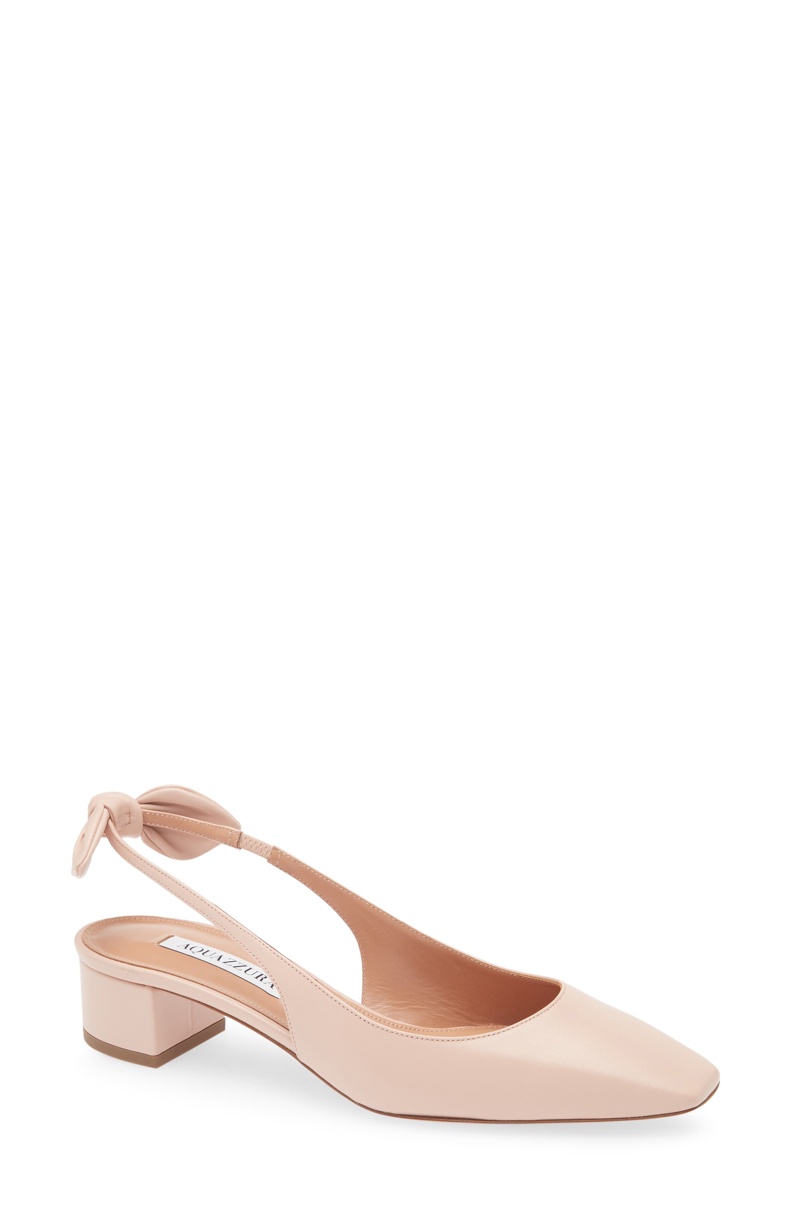 Aquazzura Very Bow Tie Slingback Pump, Main, color, 