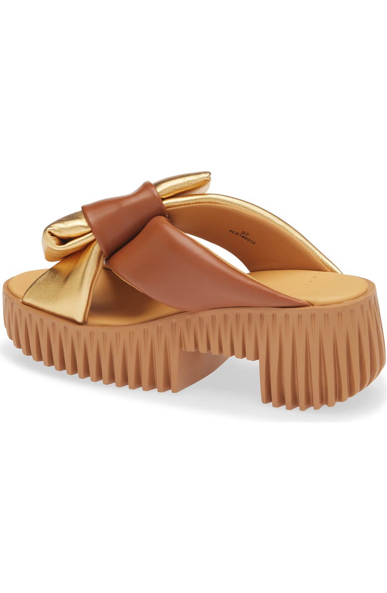 4CCCCEES Plia Bow Platform Slide Sandal, Alternate, color, Gold