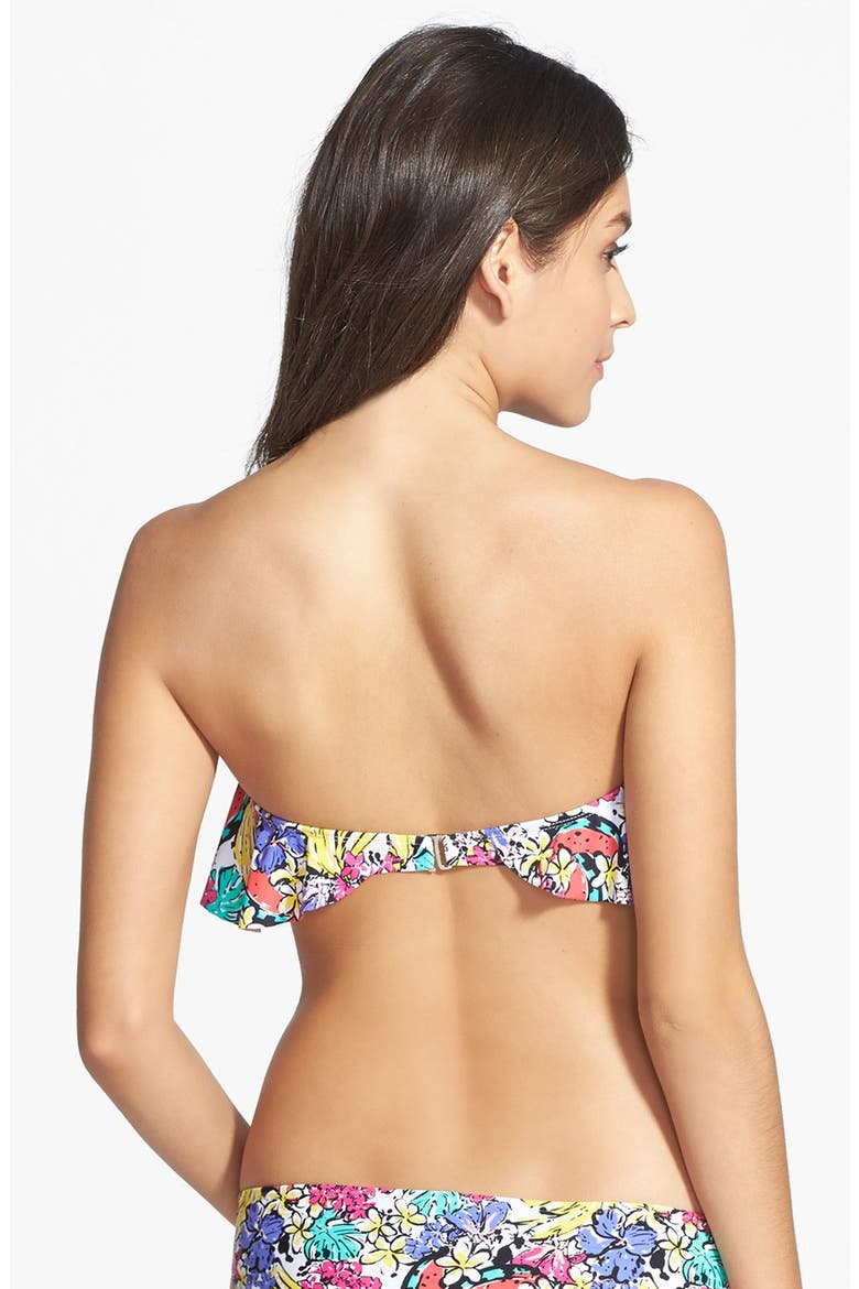 Ruffle Bandeau Bikini Top, Alternate, color, TROPICAL FRUIT