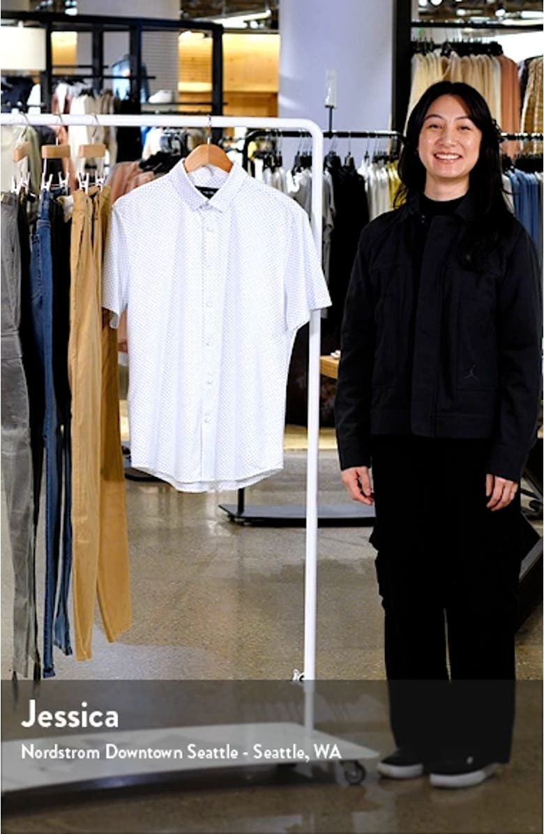 Halyard Dot Print Short Sleeve Button-Up Shirt, sales video thumbnail