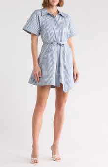 Julie Tie Waist Cotton Shirtdress