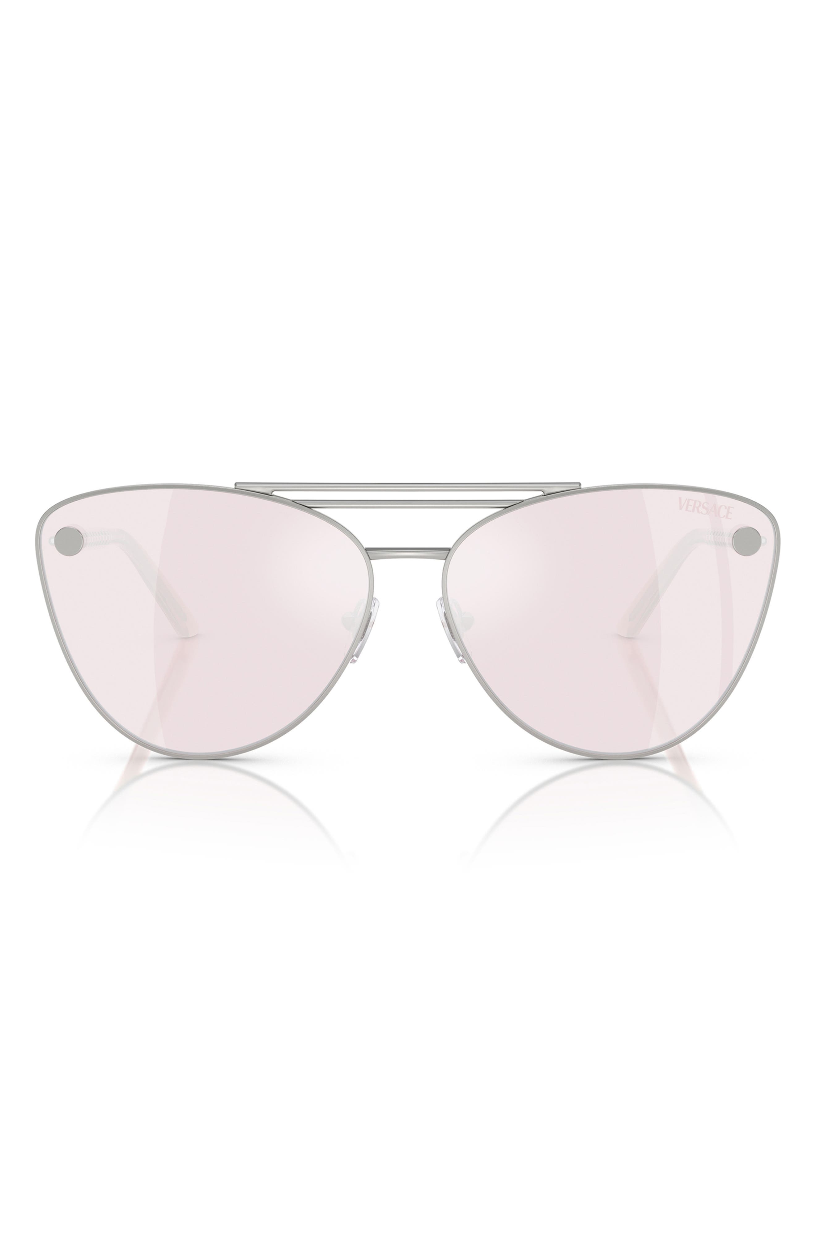 Versace 64mm Oversize Cat Eye Sunglasses