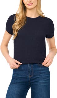 Halogen® Pucker Crewneck T-Shirt