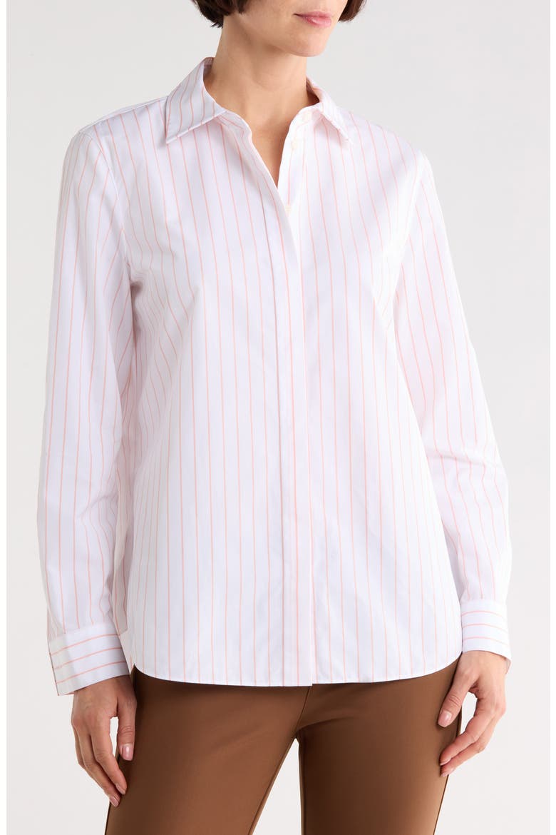 Hayward Stripe Cotton Button-Up Shirt, Main, color, PINK DUSK MULTI