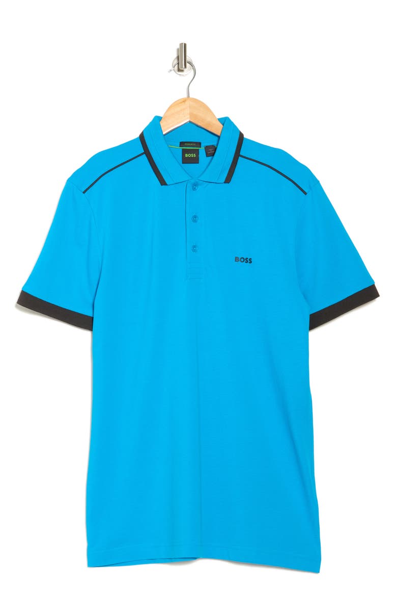 BOSS Paddy 1 Cotton Polo, Alternate, color, Turquoise