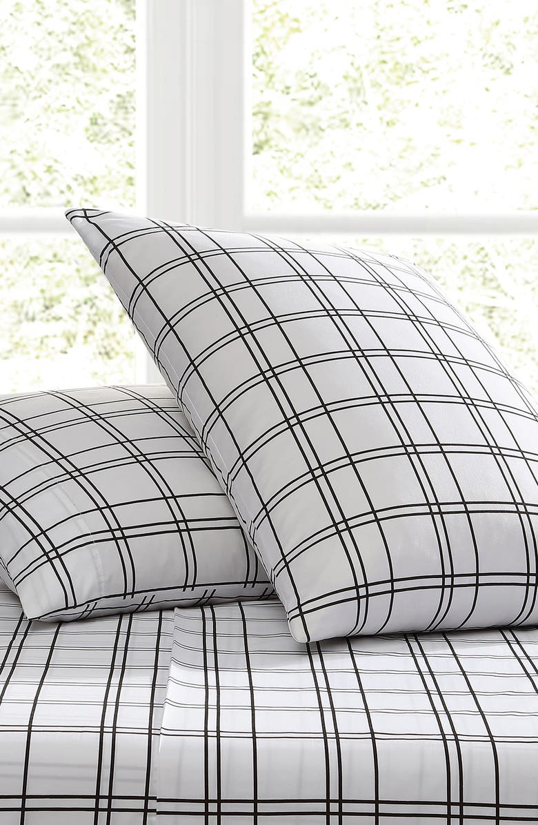 VCNY HOME Portfolio Malo Sheet Set, Alternate, color, White/ Black