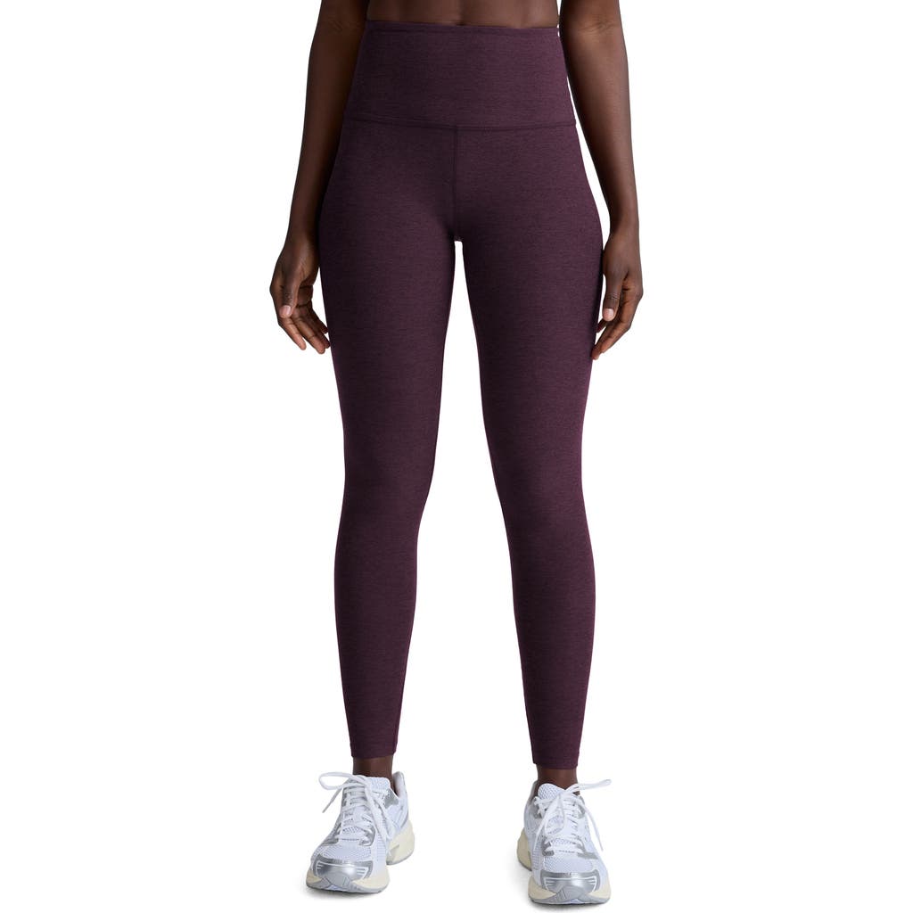 Beyond Yoga Caught in the Midi High Waist Leggings in Eggplant Purple Heather  product