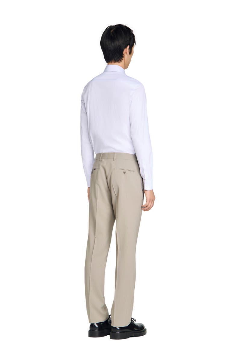 SANDRO Wool suit trousers, Alternate, color, Aluminum