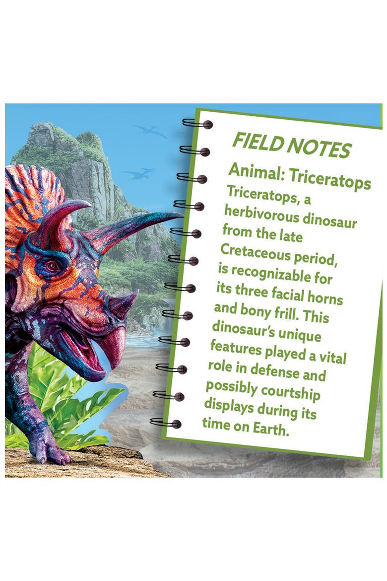 Triceratops 100 Piece Shaped Puzzle, Alternate, color, Multicolor