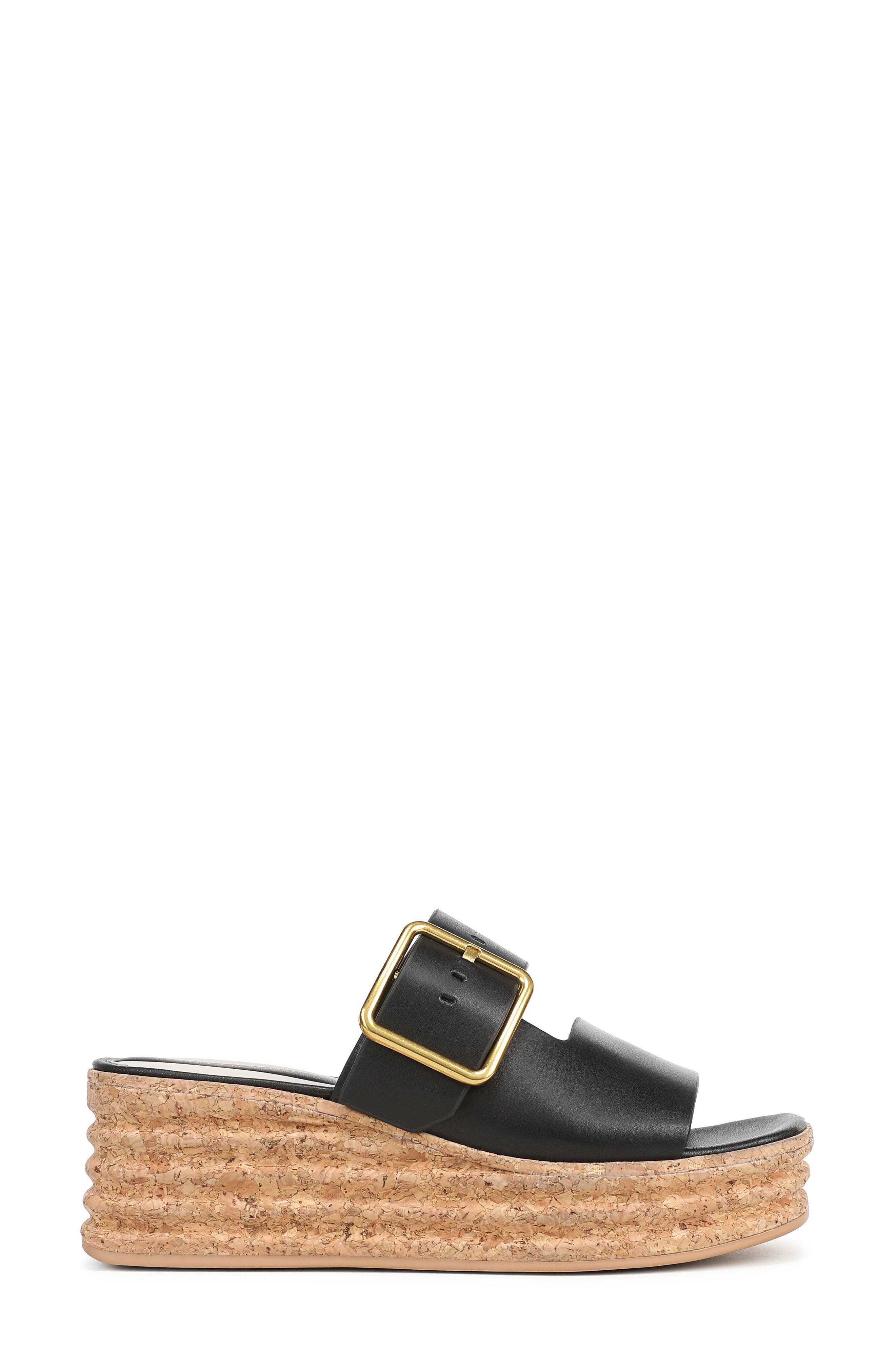 Franco Sarto Taziana Platform Wedge Sandal, Alternate, color, Black