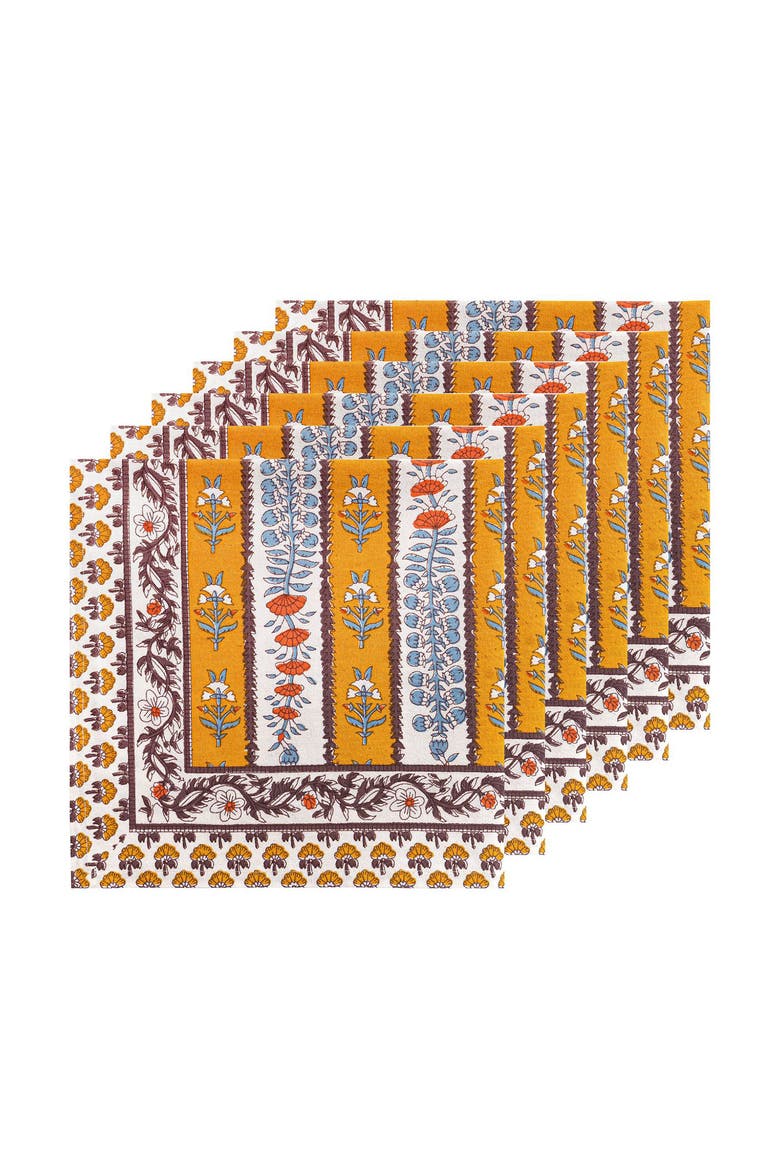 Provence Avignon Napkins, Alternate, color, Dijon/Blue 19" x 19"