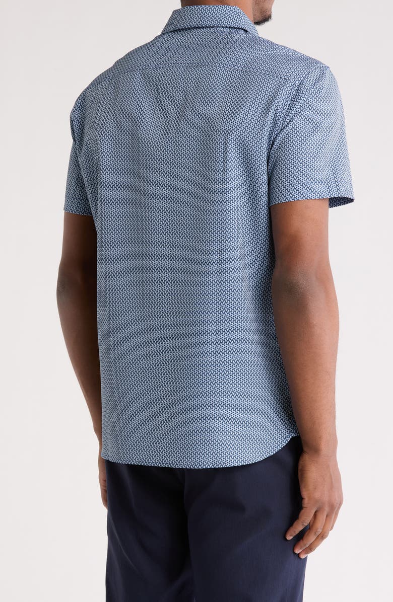 Perry Ellis Geometric Link Short Sleeve Button-Up Shirt | Nordstromrack