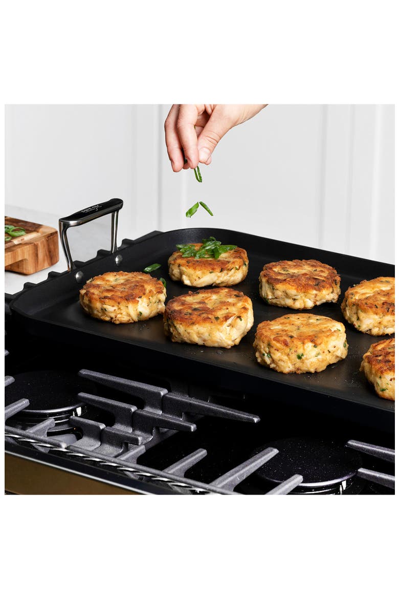 HA-1 Expert Hard Anodized Nonstick Double-Burner Griddle, Alternate, color, BLACK