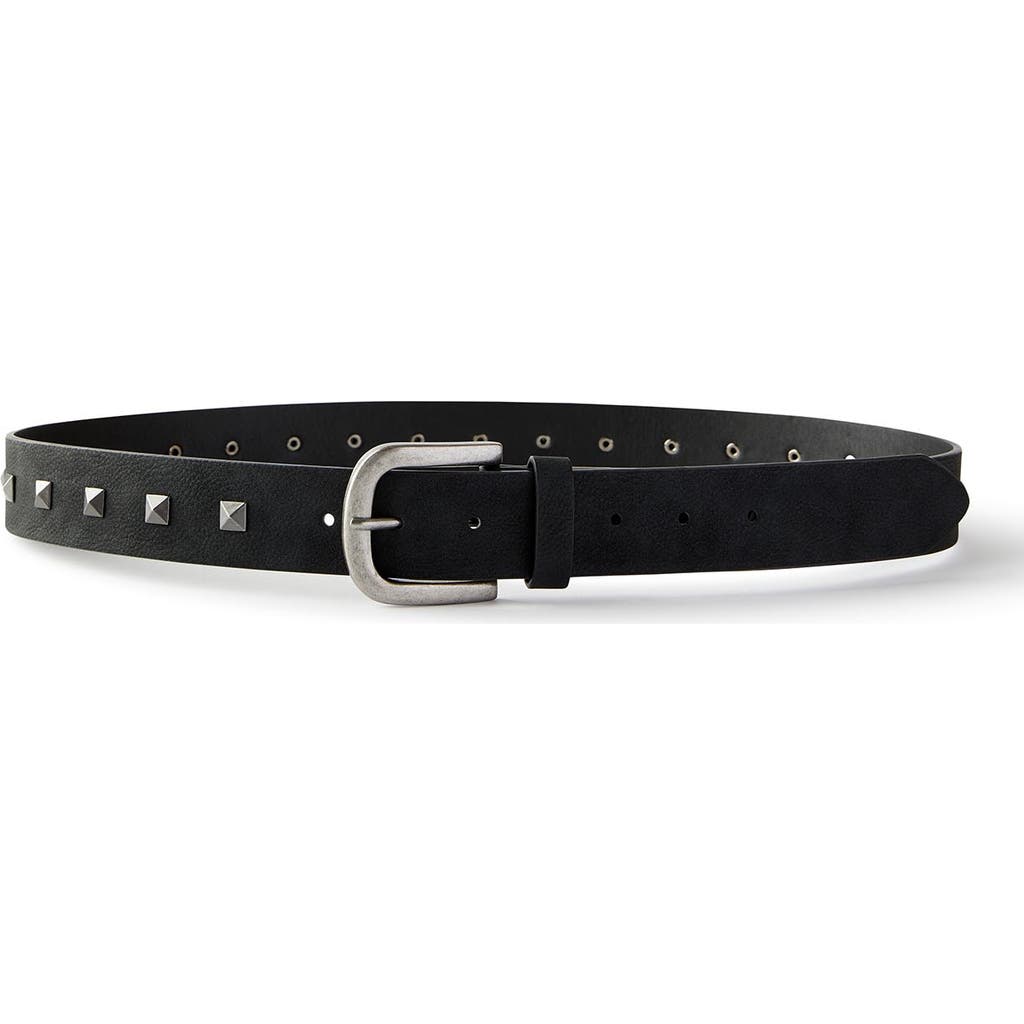 Cotton On Stud Belt In Black Burnished Silver