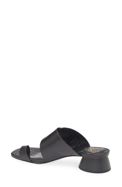 Vince Camuto Lenqua Toe Loop Block Heel Sandal In Black