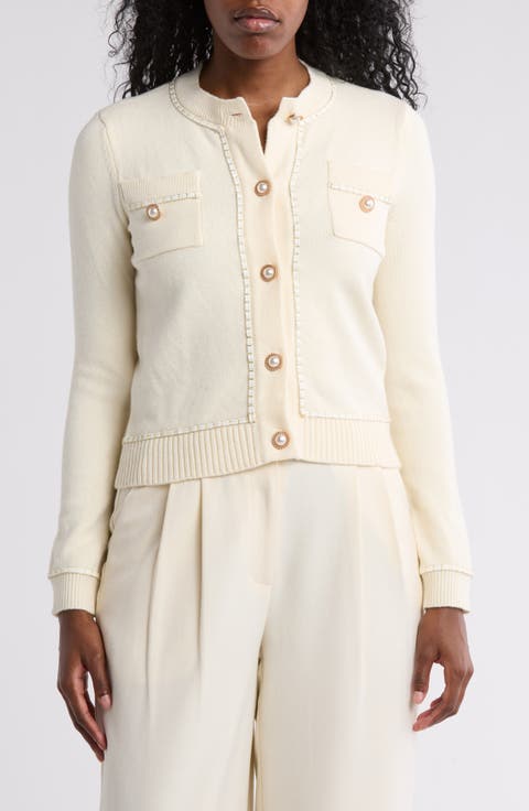 Casey Faux Pearl Button Cardigan