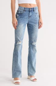 Madden Girl Distressed Bootcut Jeans