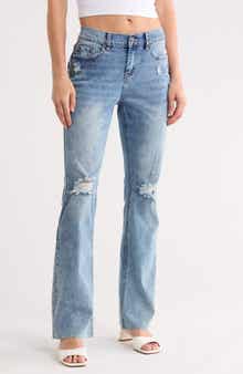 Madden Girl Distressed Bootcut Jeans