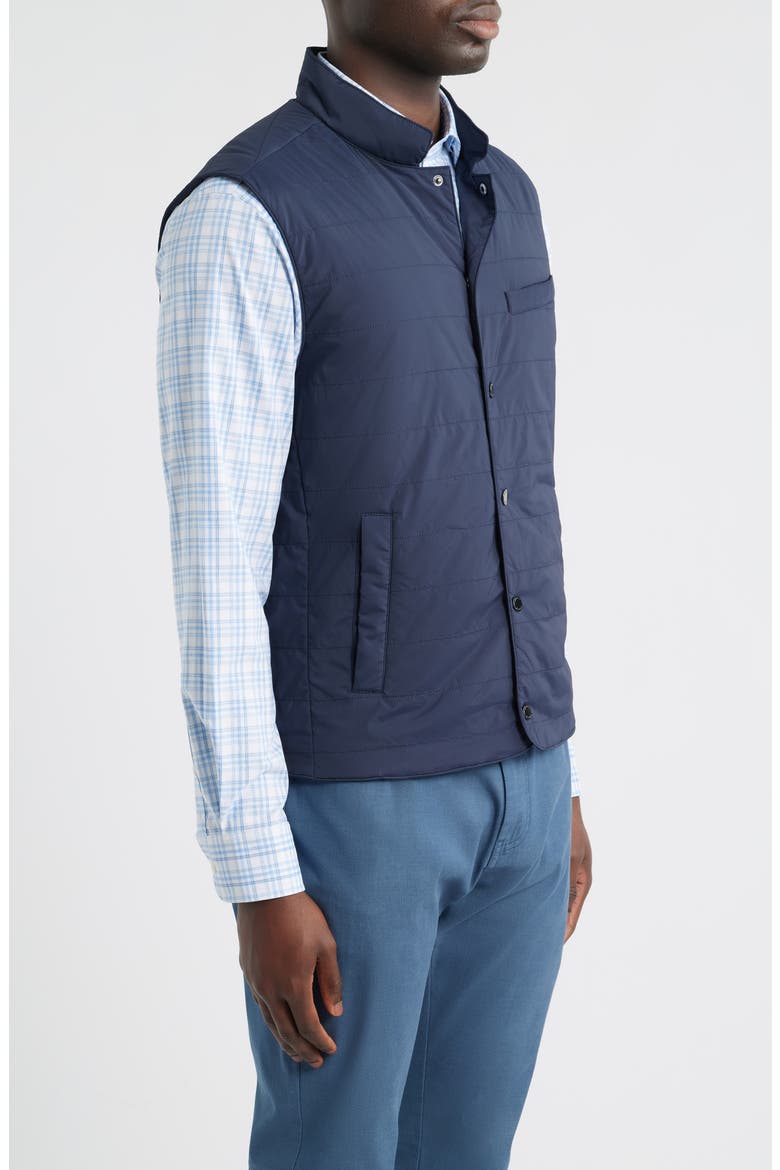 Bauer Quilted Water Resistant Snap-Up Vest, Alternate, color, NAVY