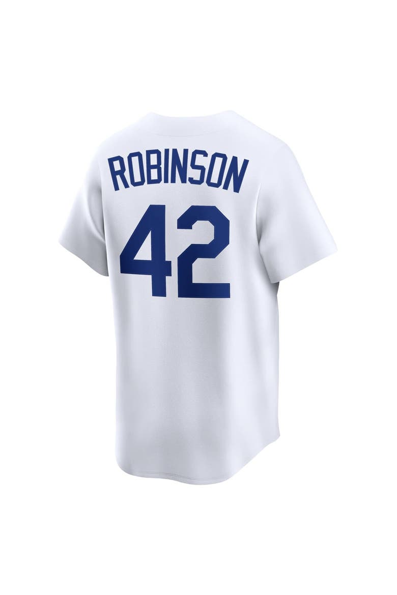 Men's Nike Jackie Robinson White Brooklyn Dodgers Throwback Cooperstown Collection Limited Jersey, Alternate, color, White