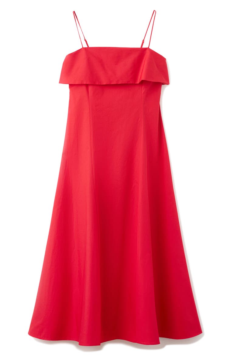 Starring Hailey Bieber A-Line Midi Dress, Alternate, color, RED