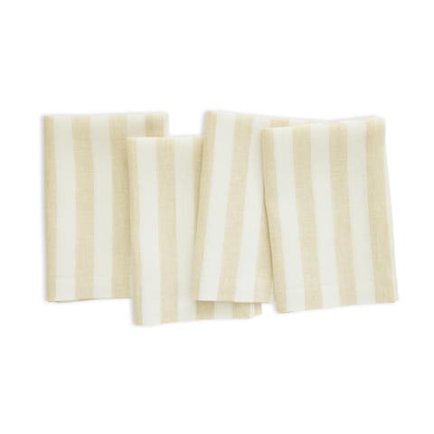 Linen Dinner Napkins - Sorrento Stripe