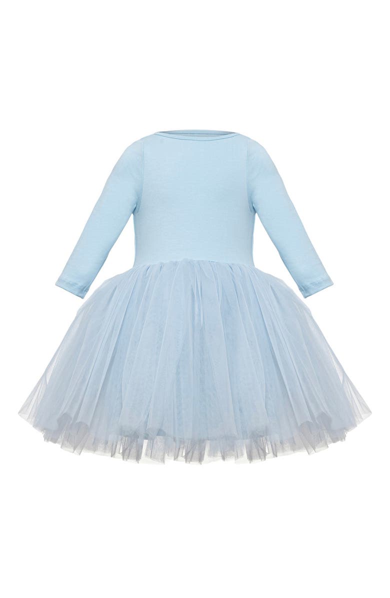Mini Celebrities Cloud Tulle Dress Set, Alternate, color, Cool Blue