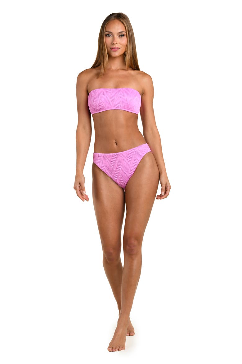 Ethereal Echo Mid Waist Bikini Bottoms, Alternate, color, BLUSH