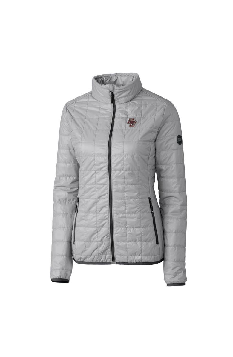 Cutter & Buck Women's Cutter & Buck Gray Boston College Eagles Rainier Eco Insulated Puffer Full-Zip Jacket, Alternate, color, Gray