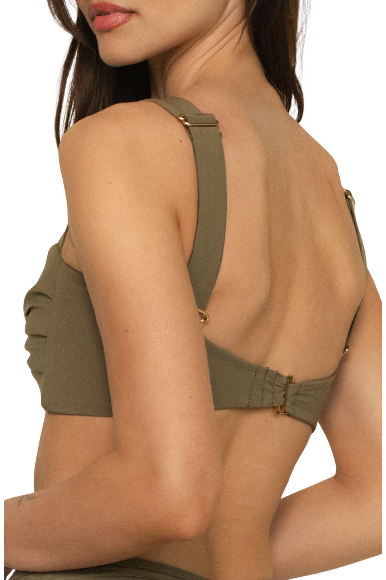 Hayden Knotted Bikini Top, Alternate, color, KHAKI