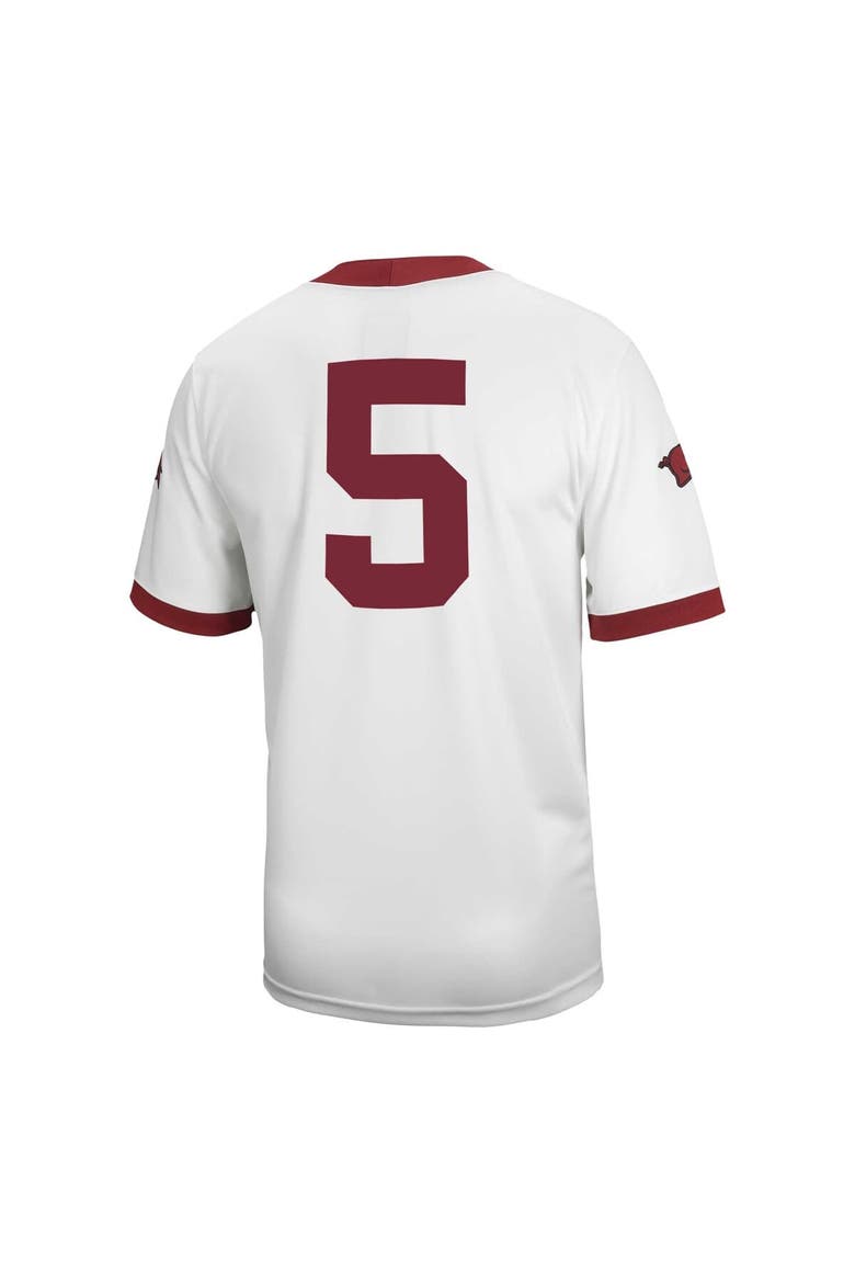 Men's Nike #5 White Arkansas Razorbacks Untouchable Football Jersey, Alternate, color, White