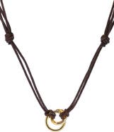 MARLYN SCHIFF Oakley Faux Leather Cord Pendant Necklace