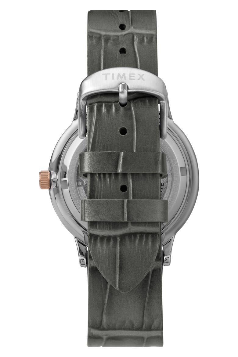 Timex® Waterbury Automatic Leather Strap Watch, 40mm | Nordstrom